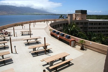 Rooftop barbeques sitting and tanning area